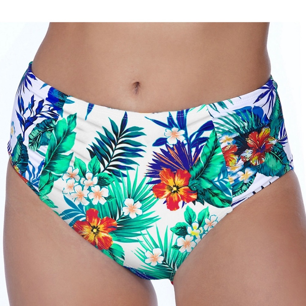 SO High Waisted Bottom with Princess Seam Shirring- Bora Bora